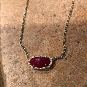 Kendra Scott Elisa pendant necklace in ruby red